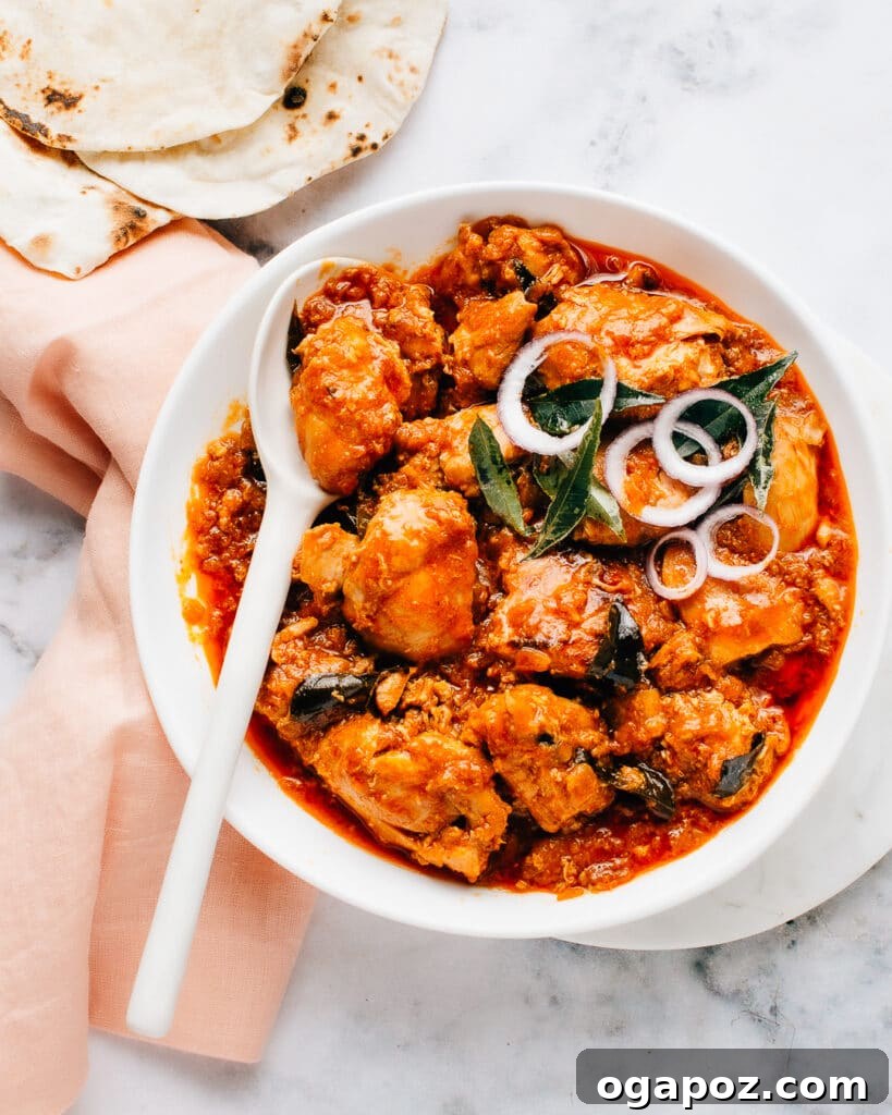 Incredible Indian Dinners Surprisingly Simple to Make 23 Chicken 65 Curry in a bowl, a spicy South Indian dinner.