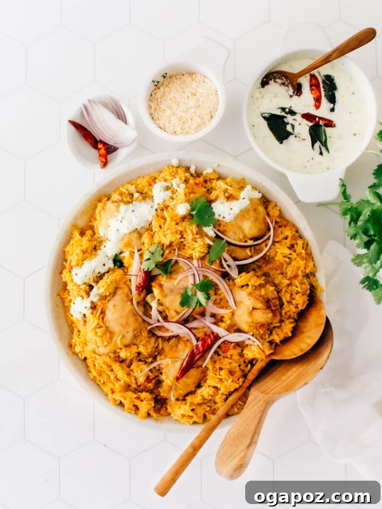 Incredible Indian Dinners Surprisingly Simple to Make 7 Easy Chicken Biryani Recipe, a flavorful Indian rice dish.