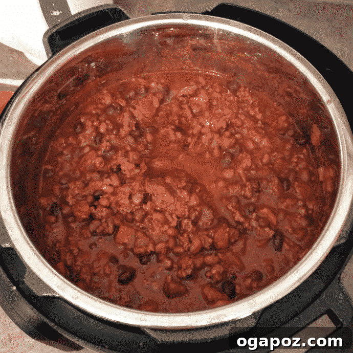 10 Ultimate Instant Pot Chili Recipes 9 A serving of Gold Ribbon Winning Instant Pot Chili Con Carne, rich and inviting.