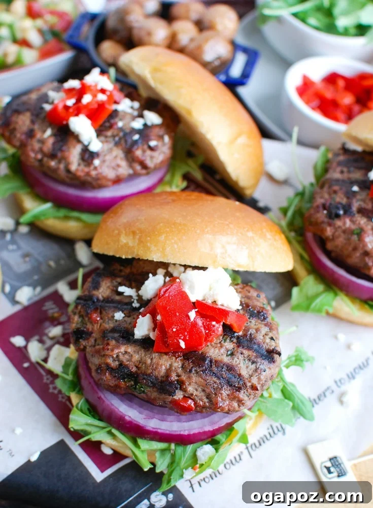 Easy Mediterranean Hamburgers