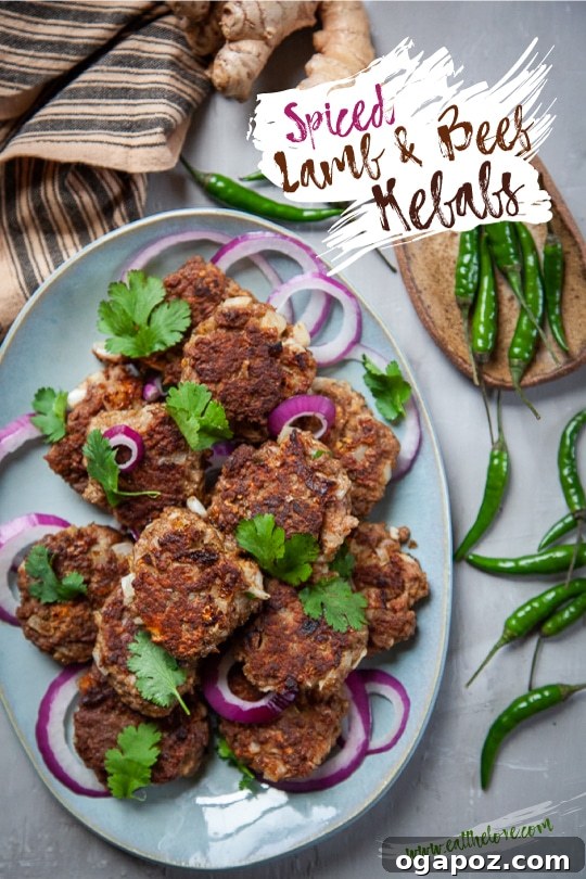 Spiced Lamb and Beef Kebabs