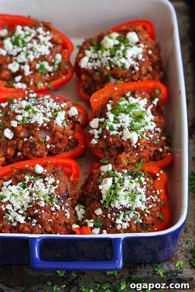 Greek Stuffed Peppers with Feta Cheese