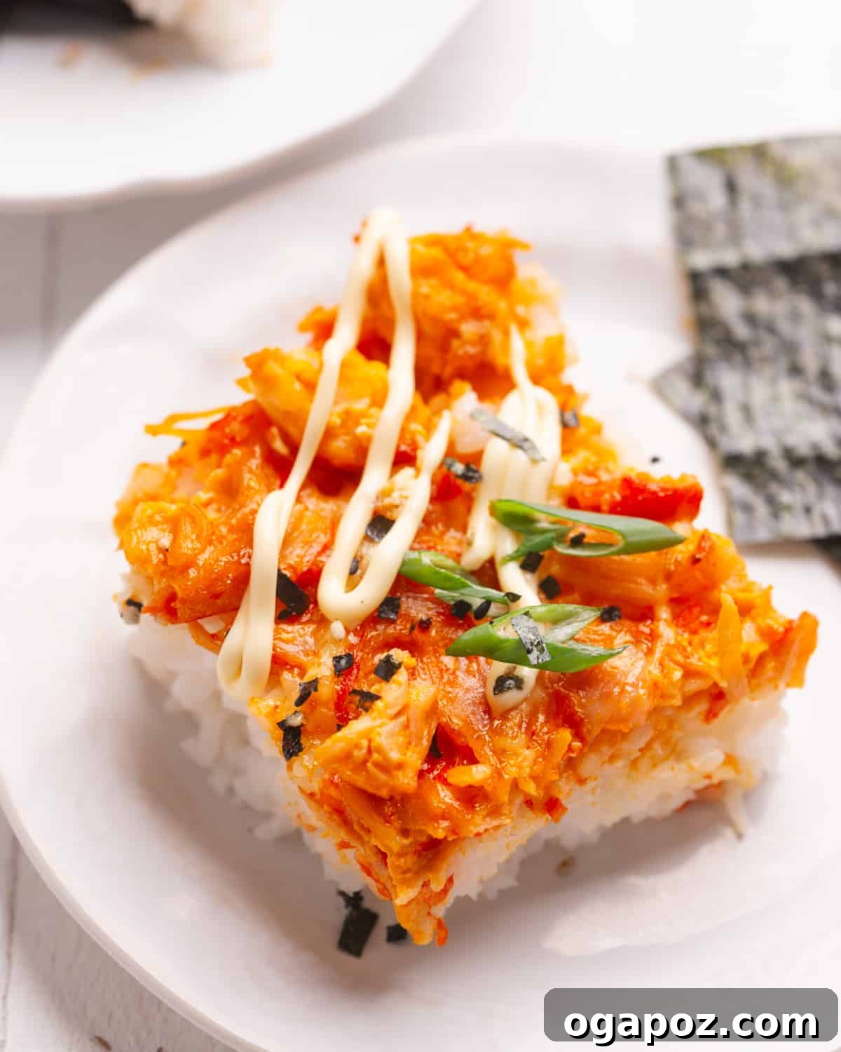 The Ultimate TikTok Sushi Bake 2 Delicious baked sushi casserole served fresh from the oven, ready to be scooped.