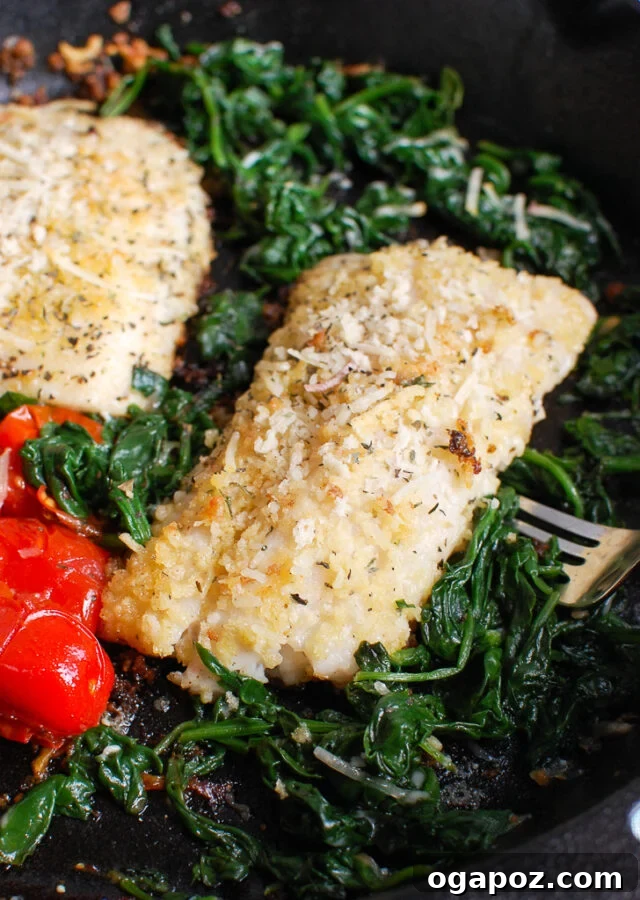 Black Sea Bass fillet, perfectly cooked and garnished.