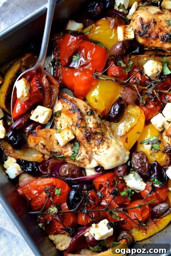 Over 37 Best Easy and Delicious Mediterranean Casserole Recipes 30 Pretty and easy Greek chicken tray bake casserole with colorful peppers.