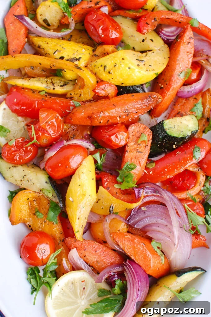 Sun-Kissed Mediterranean Medley 3 A baking sheet filled with colorful Mediterranean vegetables, perfectly seasoned and ready for roasting, highlighting the fresh ingredients before their delicious transformation.