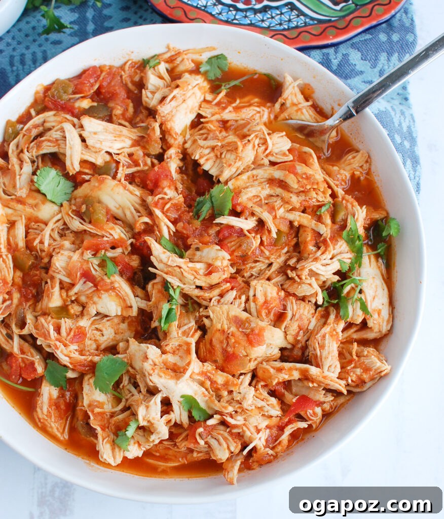 Effortless Instant Pot Shredded Chicken 5 Easy Instant Pot Shredded Chicken with spoon
