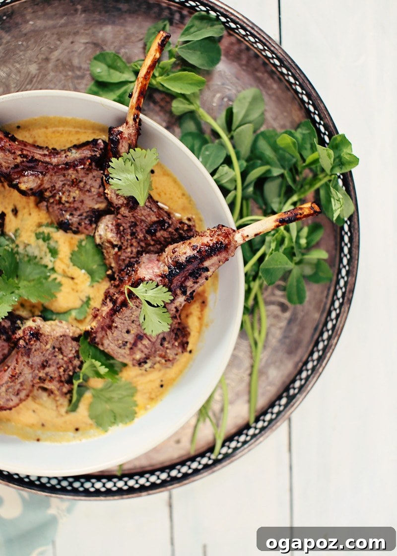 Velvety Fenugreek Lamb Chops Curry 3 Close-up of Lamb Chops marinating in a flavorful blend
