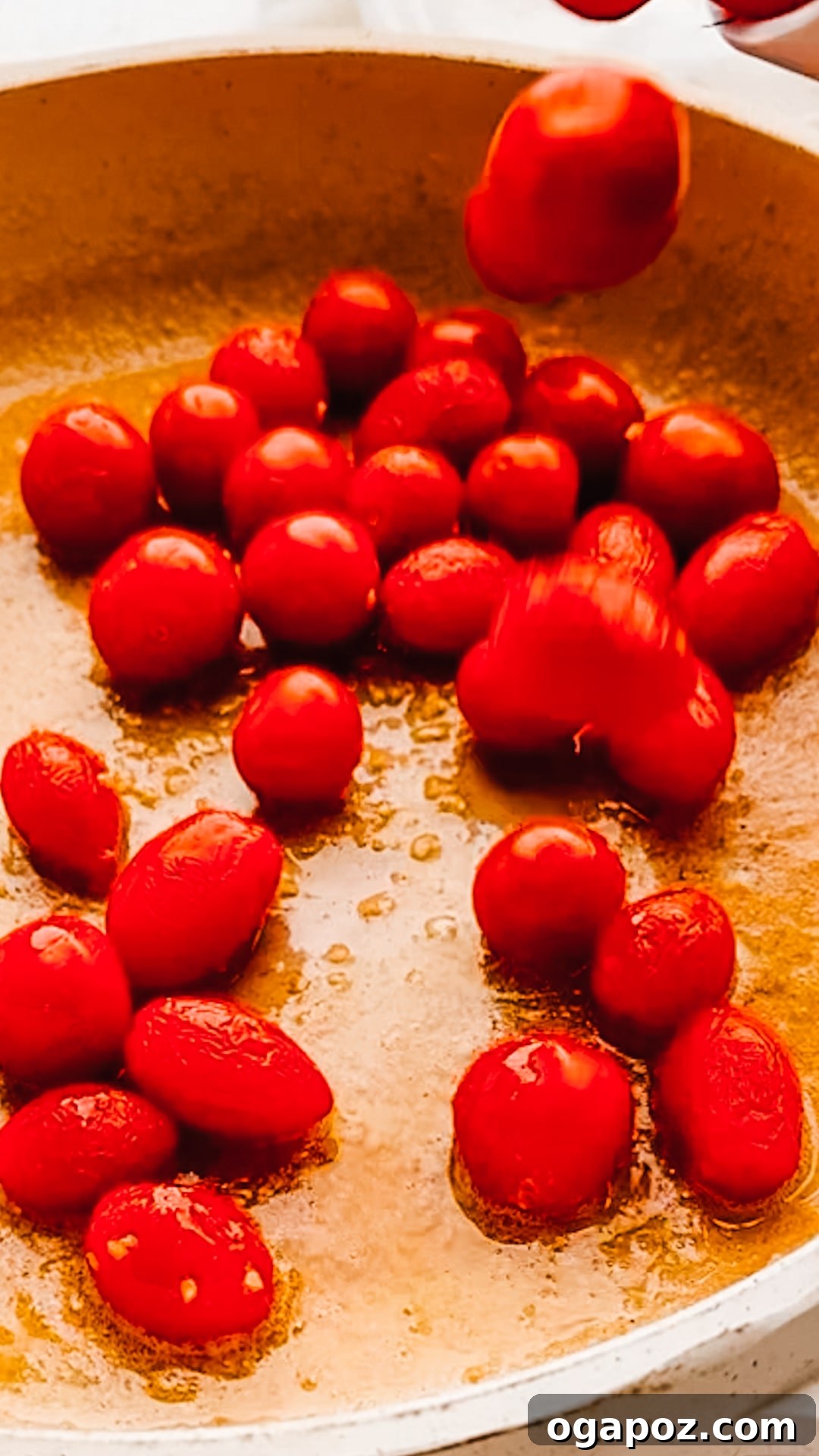 Irresistible Gnocchi Sauce Quick and Easy 7 Tomatoes simmering in butter and garlic for gnocchi sauce