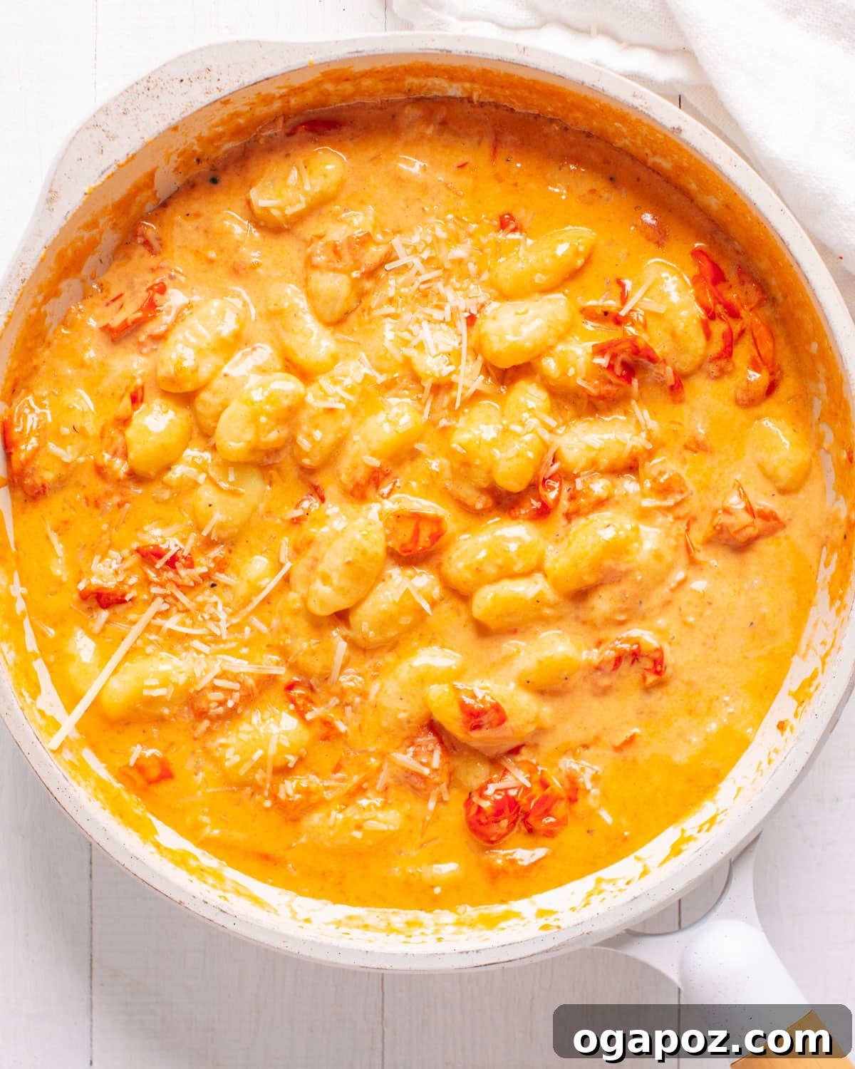 Irresistible Gnocchi Sauce Quick and Easy 10 Creamy tomato gnocchi sauce simmering in a pan, ready for serving