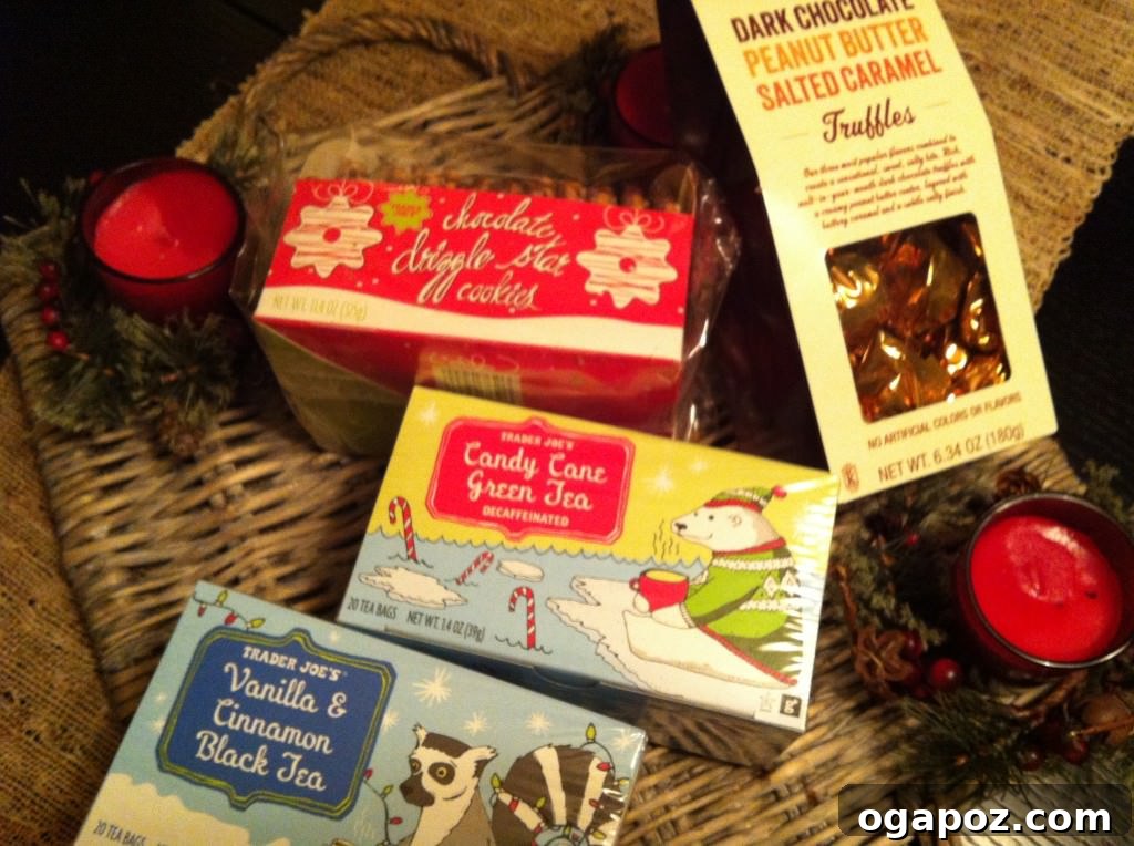 Trader Joe's Delights Assortment of Trader Joe's treats and teas