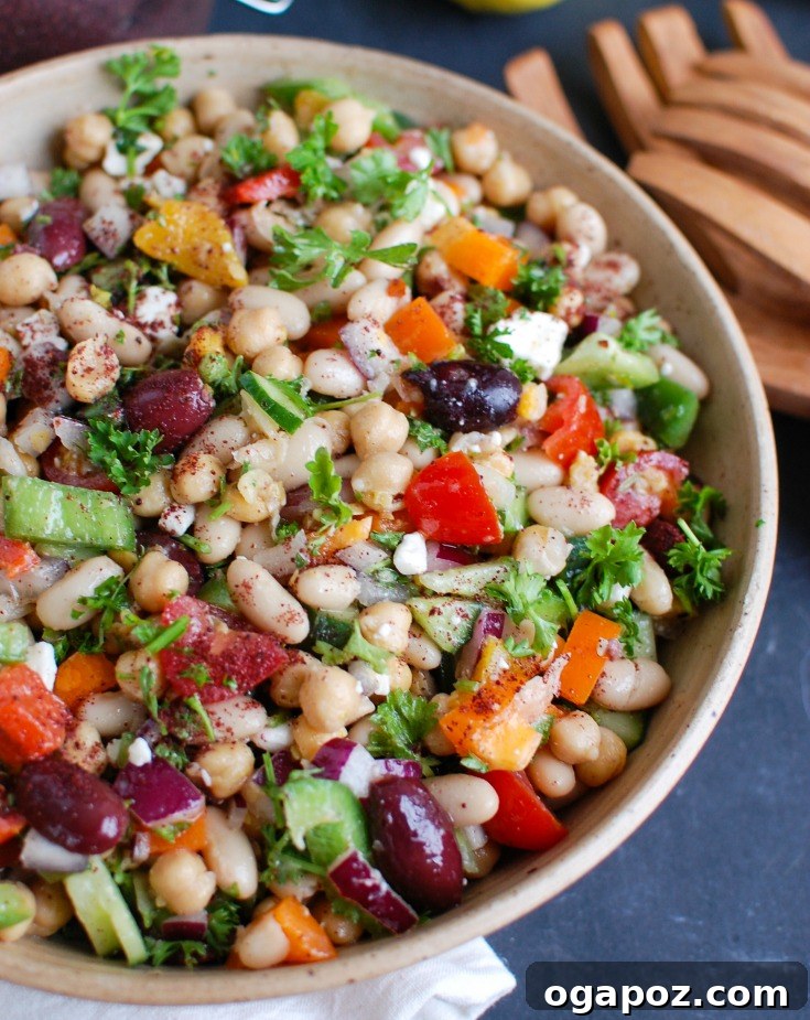 Colorful Mediterranean Bean Salad