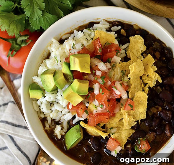 Hearty Black Bean Soup by Iowa Girl Eats