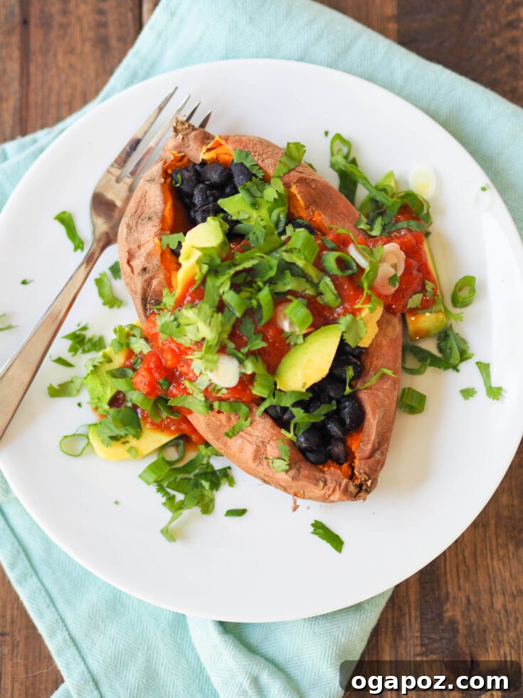 Nutritious Vegan Chipotle Stuffed Sweet Potatoes
