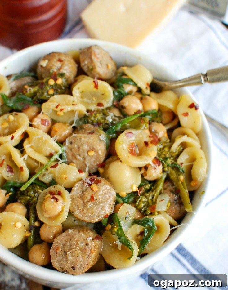 One-Pot Orecchiette with Sausage and Broccoli