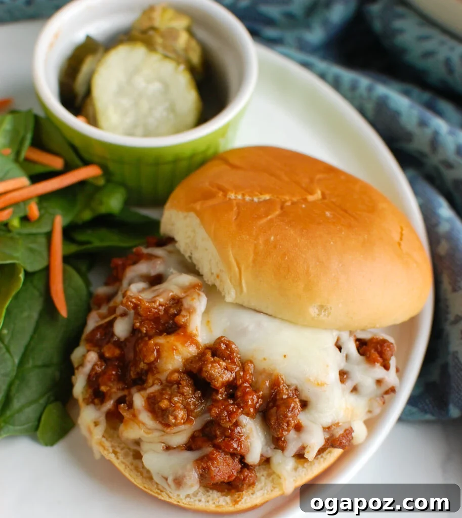 How to Make Sloppy Joes on white plate