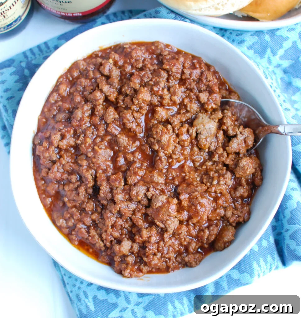 How to Make Sloppy Joes in bowl with spoon