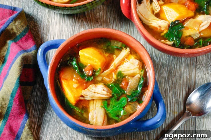 Wholesome Instant Pot Chicken Sweet Potato and Kale Soup