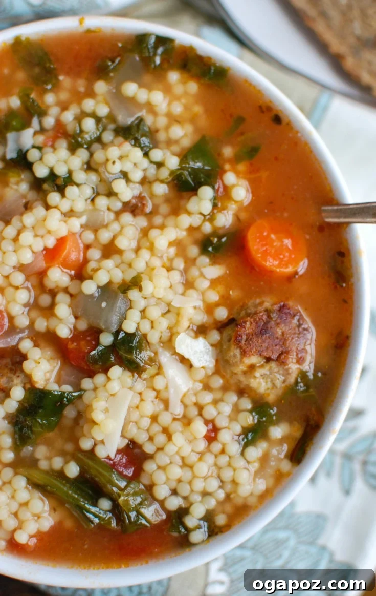 Classic Italian Wedding Soup with Meatballs