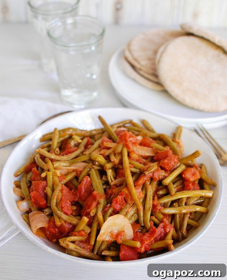 Traditional Lebanese Green Beans (Lubee) Stew