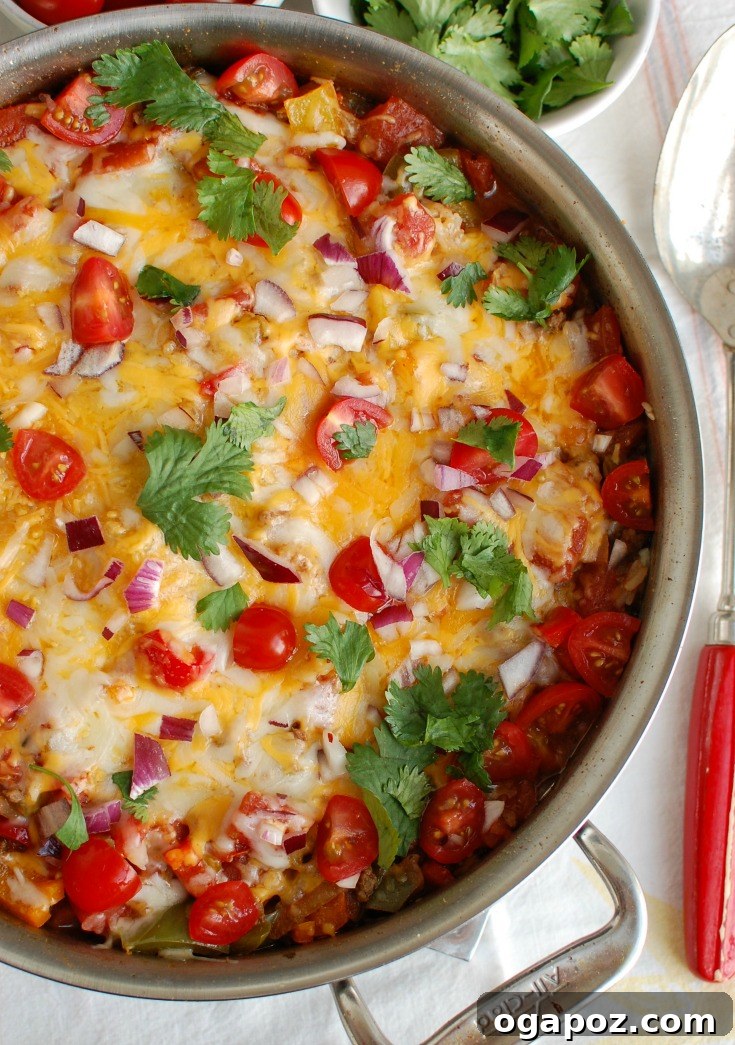 Quick One Pot Mexican Stuffed Pepper Casserole