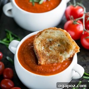 Creamy Instant Pot Tomato Soup with Grilled Cheese