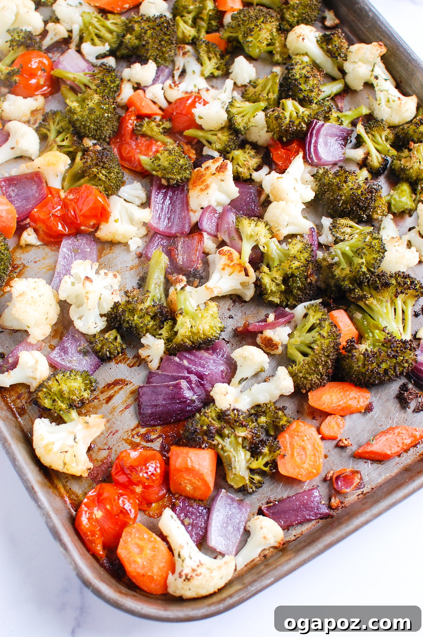 Mediterranean Mezze Bowl 3 Close-up of roasted Mediterranean vegetables, a key component of the Buddha Bowl