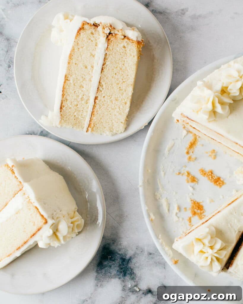 Velvet Vanilla Masterpiece 4 The best vanilla cake recipe ever, beautifully decorated and ready to serve.