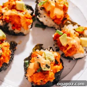 Baked Salmon Rice Muffins with Spicy Mayo for Sushi