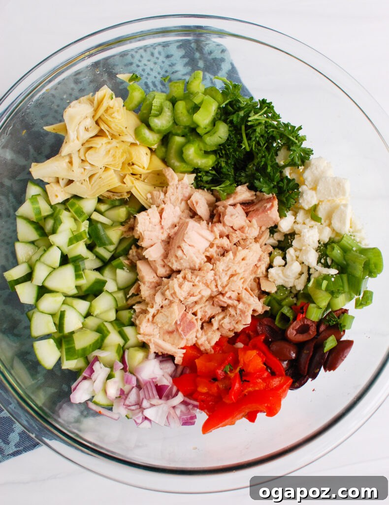 Sun-Kissed Mediterranean Tuna Salad 3 Mediterranean Tuna Salad ingredients