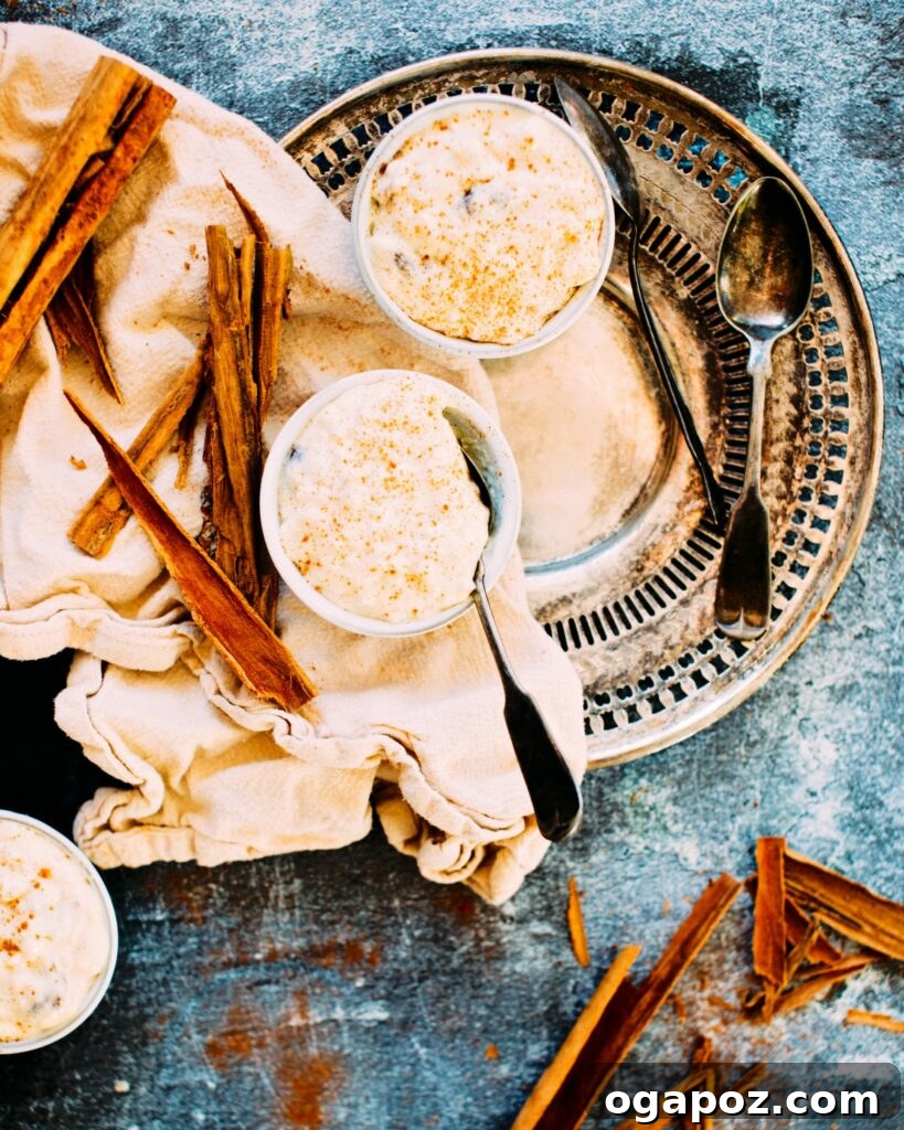 Easy Indian Desserts That Wow 6 A bowl of warm rice pudding generously topped with sweet raisins, evoking the comforting flavors of South Indian payasam.