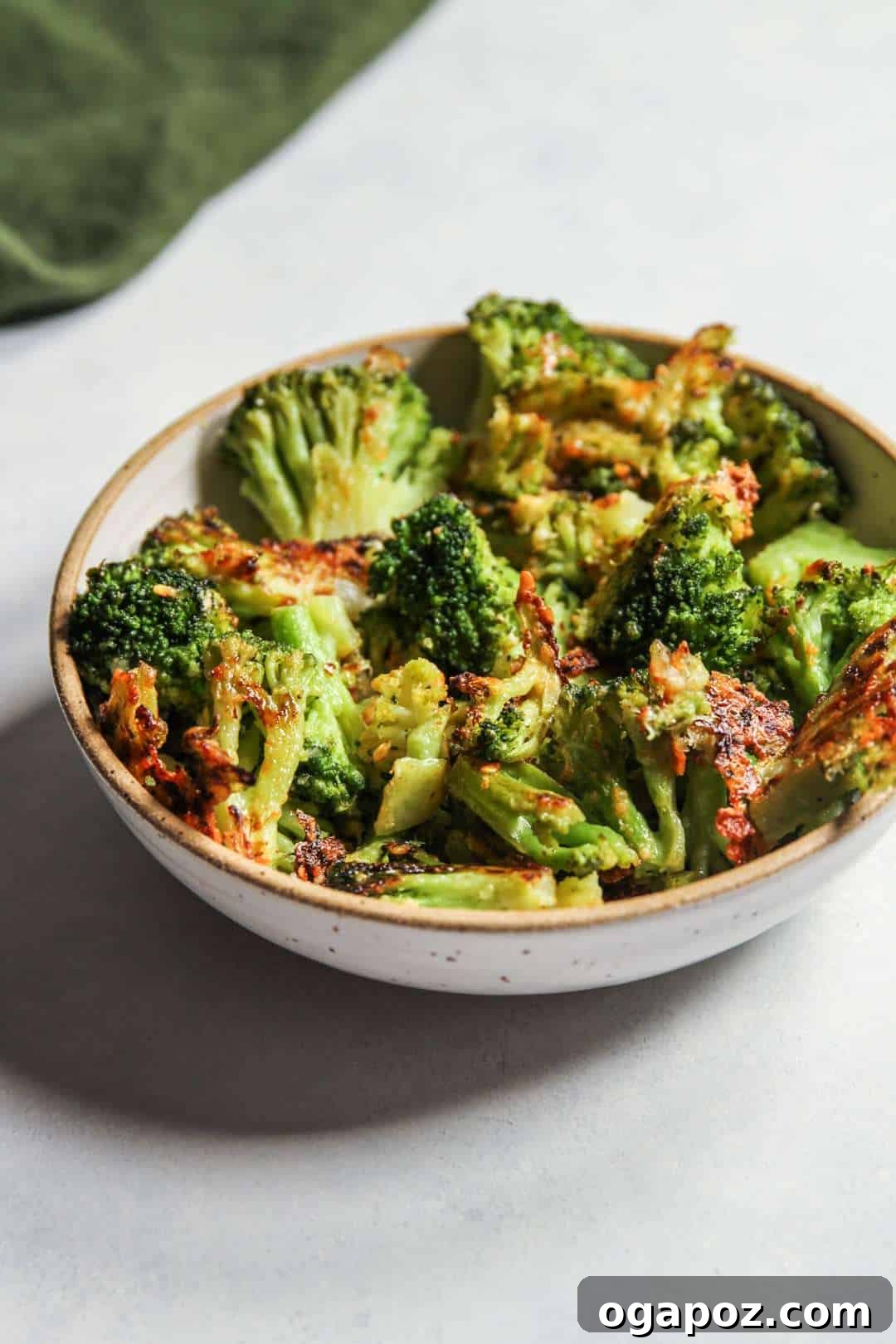 35+ Irresistible Side Dishes for Salmon 8 Roasted Broccoli, showing beautifully charred and crispy florets.