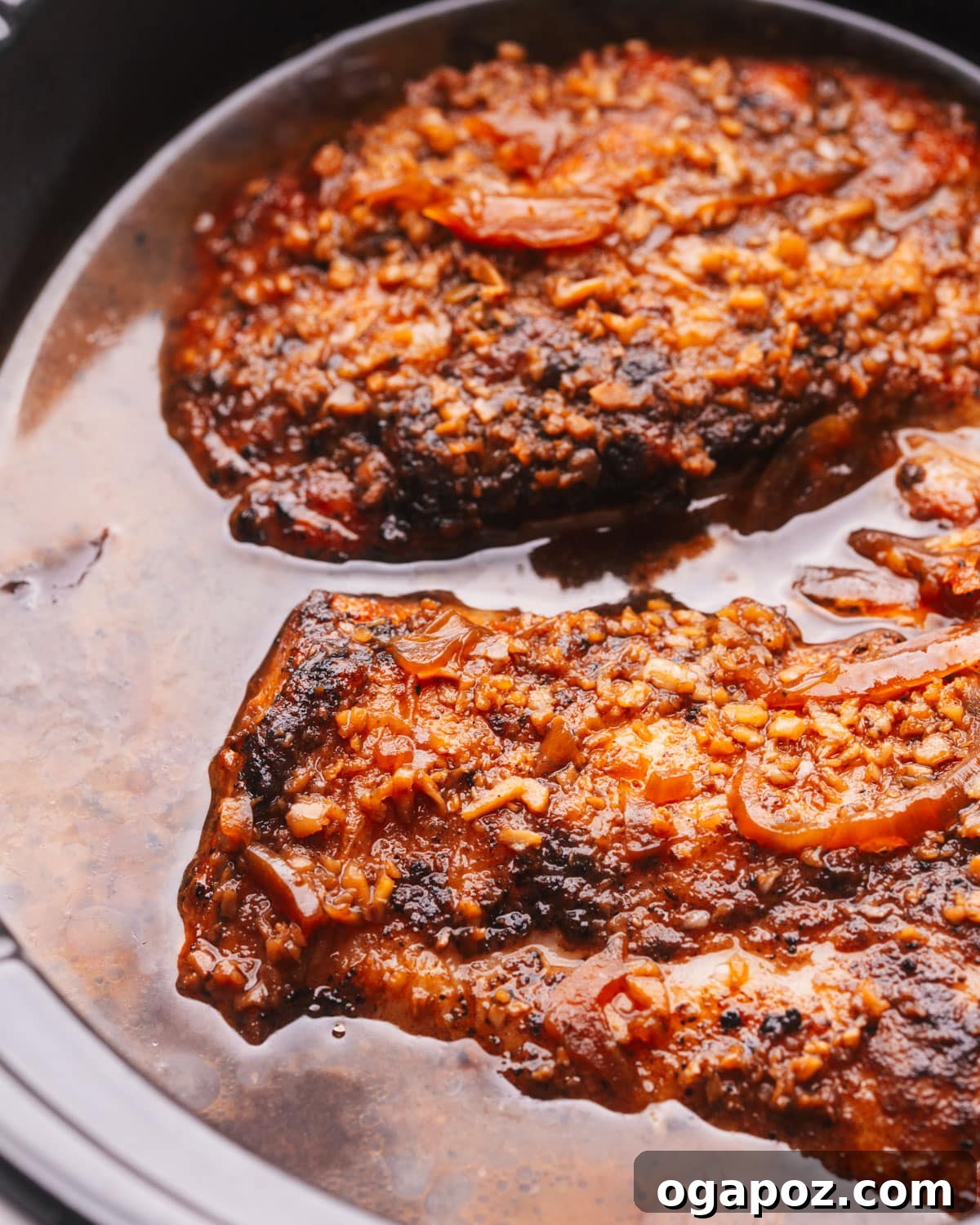 Fork-Tender Slow Cooker Pork Loin 9 Pork loin in slow cooker.