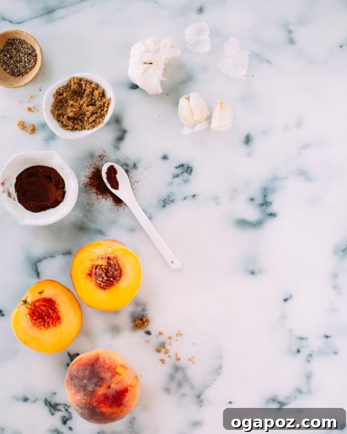 Golden Peach BBQ Sauce 3 Close-up of peach BBQ sauce simmering in a saucepan
