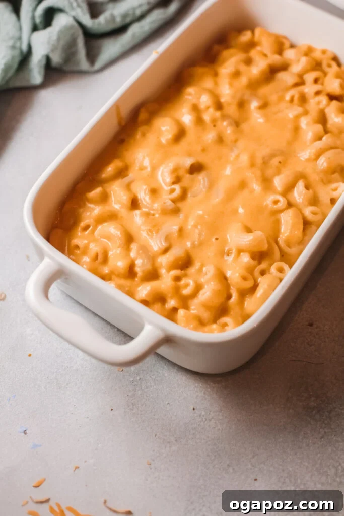 Velvet Pumpkin Mac and Cheese 7 Pumpkin Mac and Cheese mixture with melted cheese