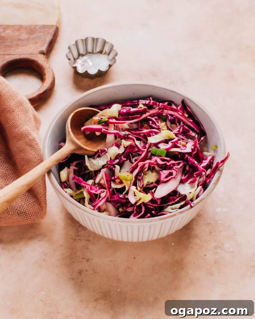 Elevate Your Wing Meal Side Dish Ideas 20 Fresh and vibrant cabbage slaw, ideal for fish tacos or as a side.