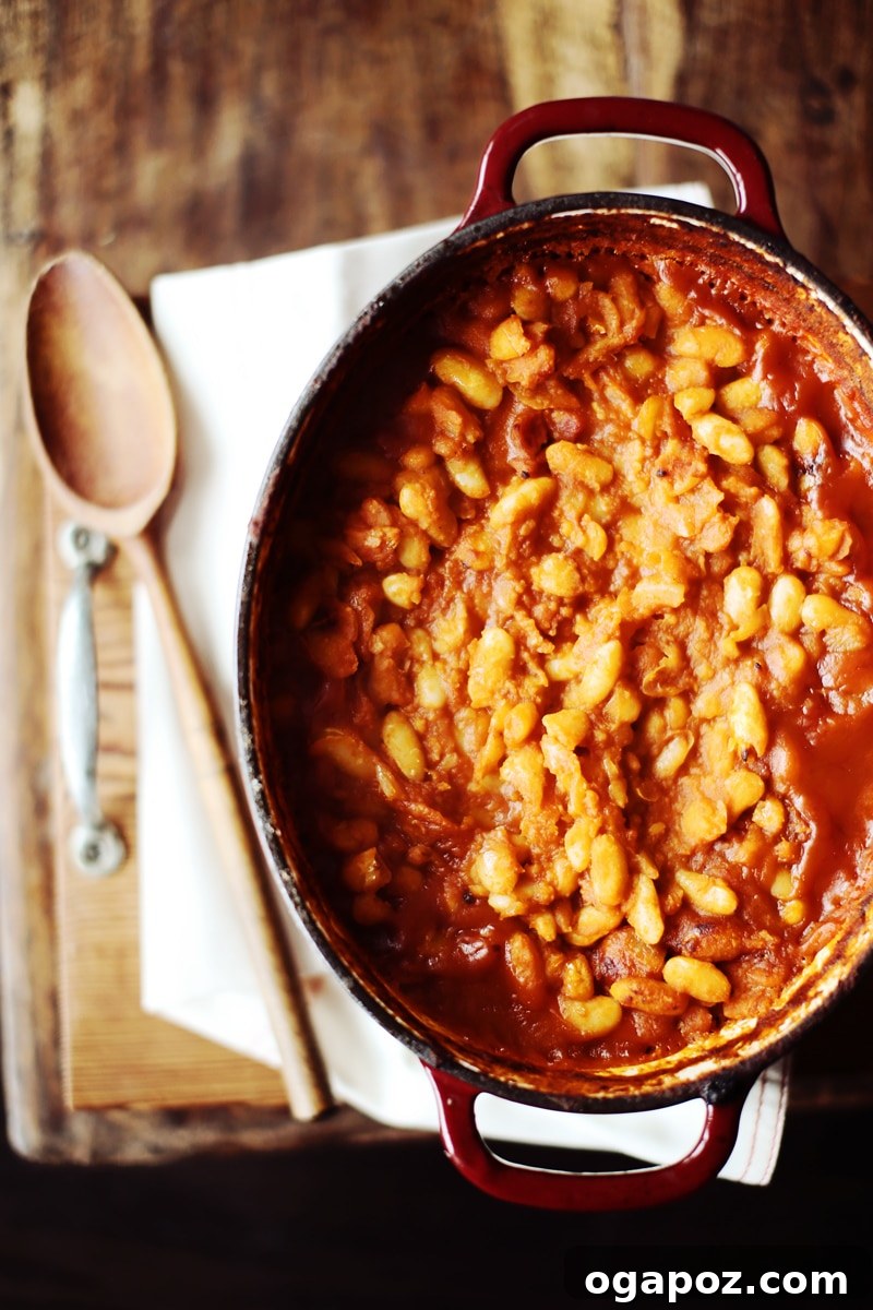 Elevate Your Wing Meal Side Dish Ideas 23 Hearty Smoky Maple Baked Beans, a classic comfort food side.