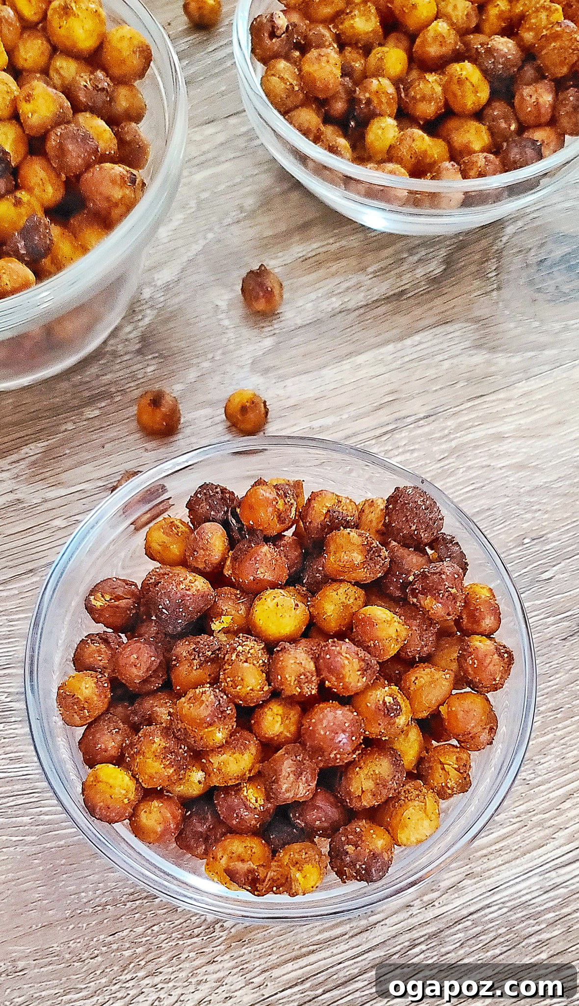 Crunchy Air Fryer Chickpeas 3 Air Fryer Chickpeas in bowl