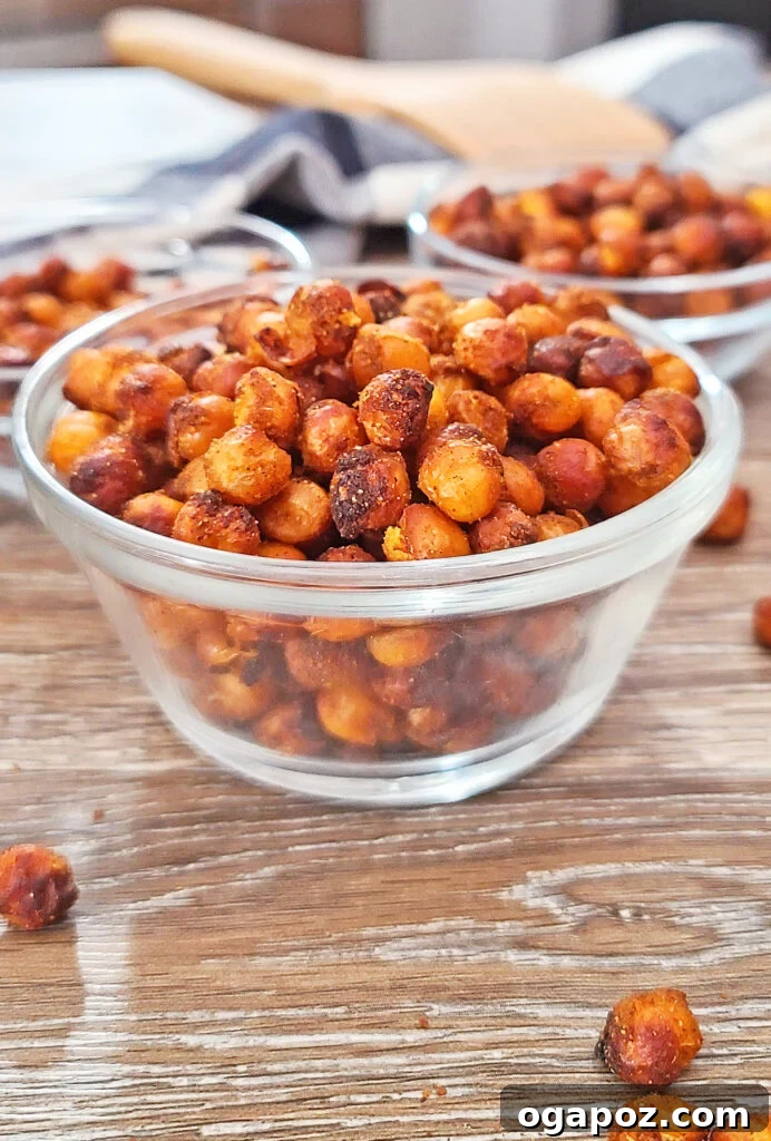Crunchy Air Fryer Chickpeas 4 Air Fryer Chickpeas in bowl