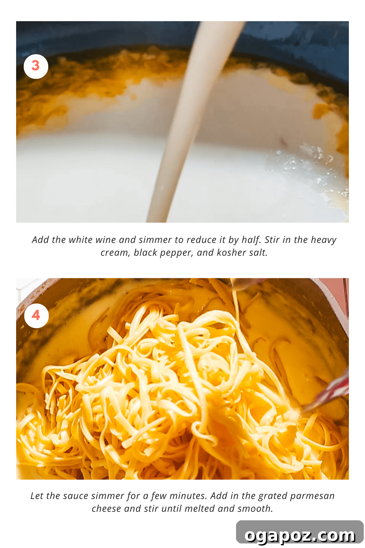 Luxurious Lobster Pasta with White Wine Cream Sauce 5 Linguine pasta being cooked in a large pot of boiling salted water.