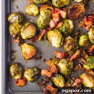 Roasted Brussels Sprouts with Bacon ready to eat