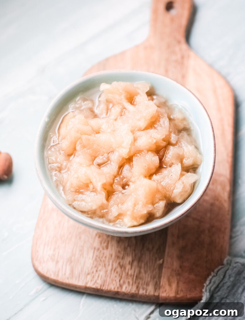 Sweet and Simple Instant Pot Applesauce 2 Instant Pot Applesauce in teal bowl