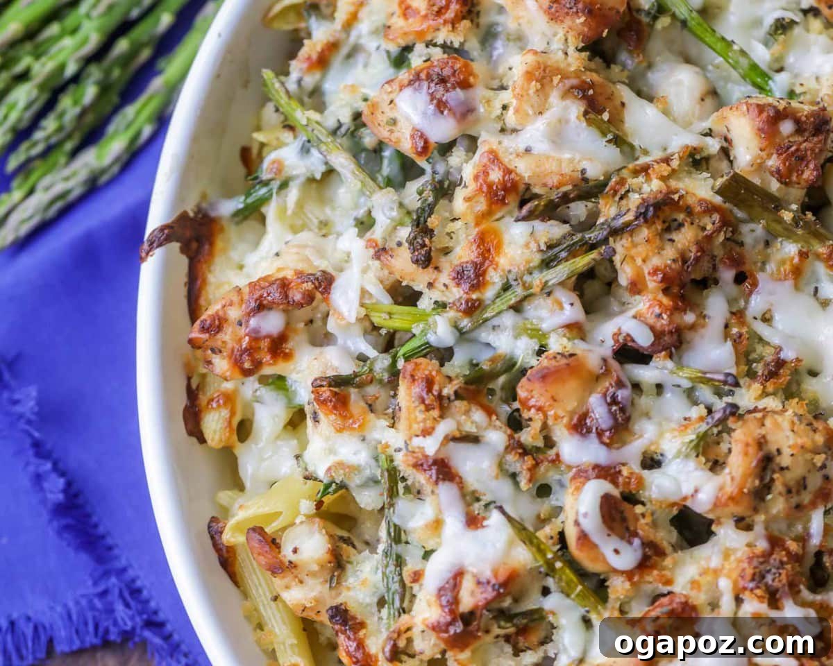 Chicken Pasta Bake Recipes You'll Crave Weekly 13 Chicken and Asparagus Pasta Bake