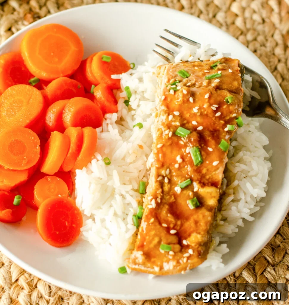 Teriyaki Salmon with Roasted Carrots Teriyaki Salmon Recipe with carrots