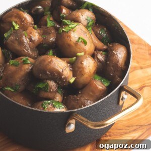 Savory Garlic Mushrooms 10 Garlic Sautéed Mushrooms final dish