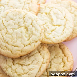 Easy Cake Mix Sugar Cookies on plate, ready for serving.