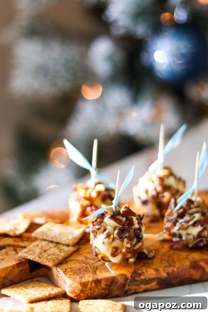 Honey-Kissed Goat Cheese Delights 4 Honey Goat Cheese Balls with toothpicks