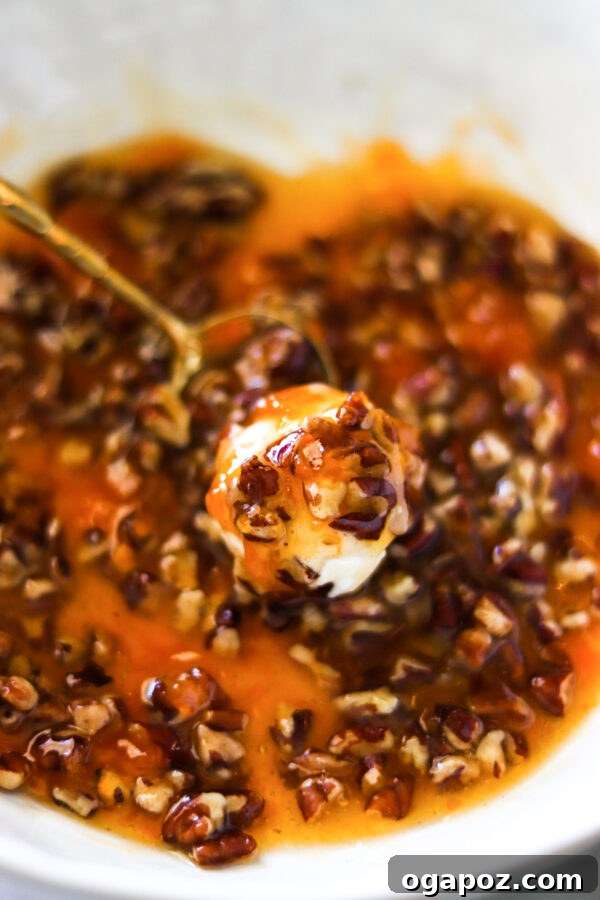 Honey-Kissed Goat Cheese Delights 7 Honey Goat Cheese Balls with spoon