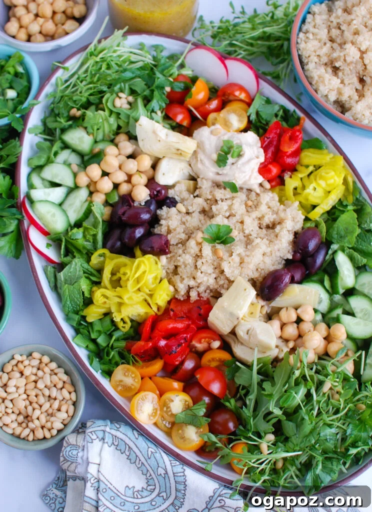 Zesty Greek Quinoa Nourish Bowl 3 Greek Quinoa Bowl featuring marinated artichokes and vibrant greens