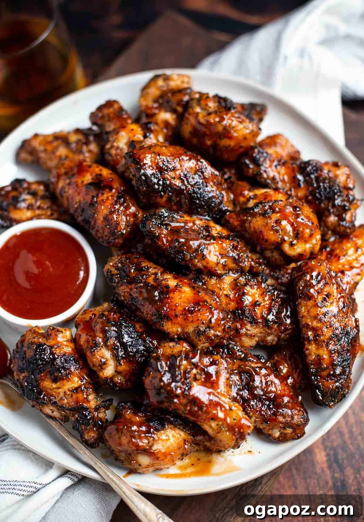 10 Grilling Secrets for Perfect Crispy Chicken Wings 4 Richly glazed Honey Bourbon Grilled Chicken Wings.